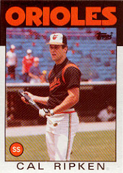 1986 Topps Baseball Cards      340     Cal Ripken